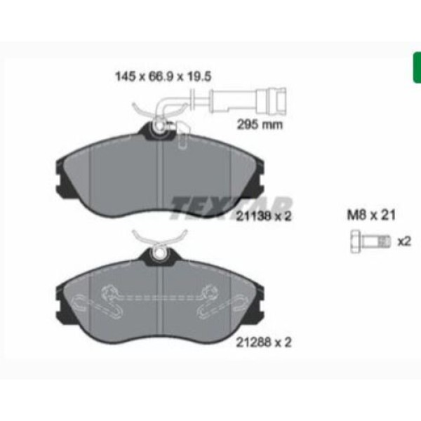 TEXTAR 2113802 FREN BALTASI ON AUDI A80 A90 A100 RS2 1991/1995 