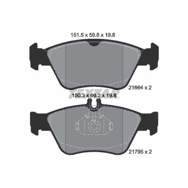TEXTAR 2166404 FREN BALATASI ON MERCEDES W208-210 BM 95-01 