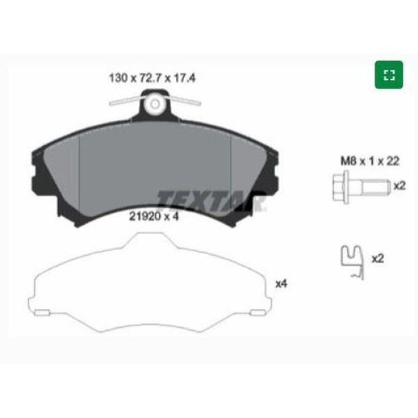 TEXTAR 2192003 FREN BALATASI SMART FORFOUR 04> 
