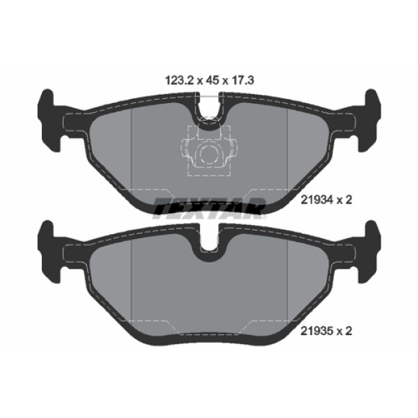 TEXTAR 2193402 FREN BALATASI ARKA BMW E36-E46 BM 99-04 
