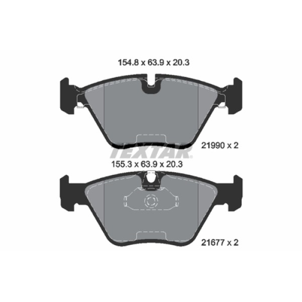 TEXTAR 2199003 FREN BALATASI ON BMW E39 BM 96-02 