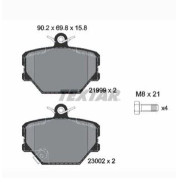 TEXTAR 2199901 FREN BALATASI ON SMART FORTWO 