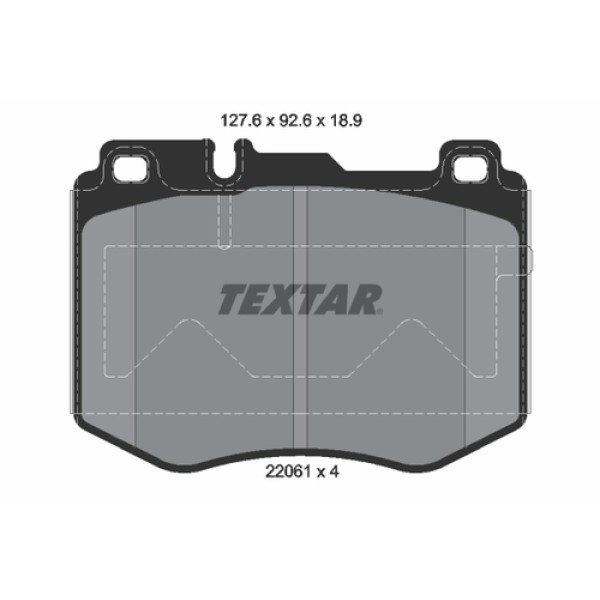 TEXTAR 2206101 FREN BALATASI ON GLC- HIYBRID MERCEDES 205-213-GLC 253 AMG-HIYBRID 2013 > 