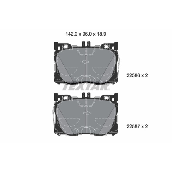 TEXTAR 2258601 FREN BALATASI ON MERCEDES 205-213-238-X253- 4MATIC-AMG 2015 > 