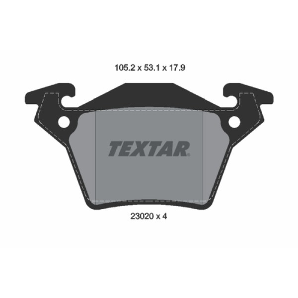TEXTAR 2302001 FREN BALATASI ARKA KULAKLI MERCEDES VITO.108.110.D-108.110.112.CDI-V.200.220.230.280 OM 611 01 > 