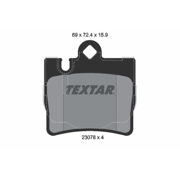 TEXTAR 2307801 FREN BALATASI ARKA MERCEDES W215-220 BM 99-01 
