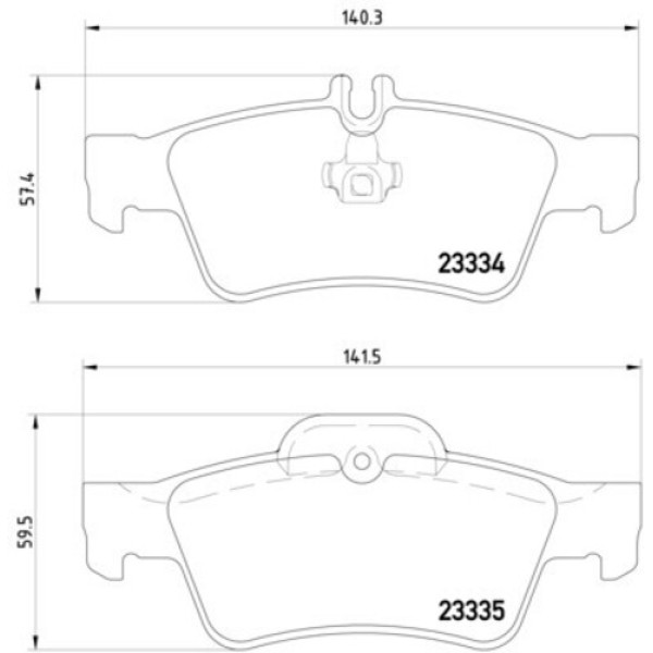 TEXTAR 2333403 FREN BALATASI ARKA MERCEDES W171-211-212-219-220-230-221 BM 02 > 