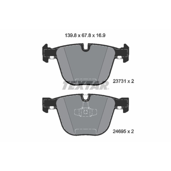 TEXTAR 2373101 FREN BALATASI ARKA BM F07-F01-F02-F04 10-17 