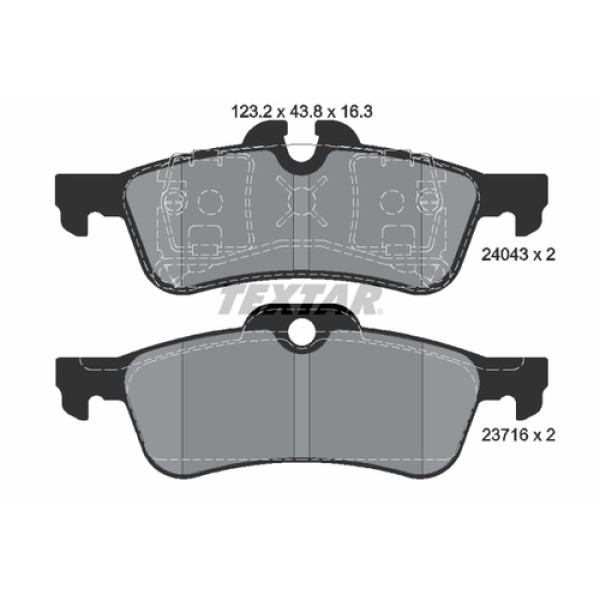 TEXTAR 2404301 FREN BALATASI ARKA BMW MINI R50-R52-R53 BM 01-06 