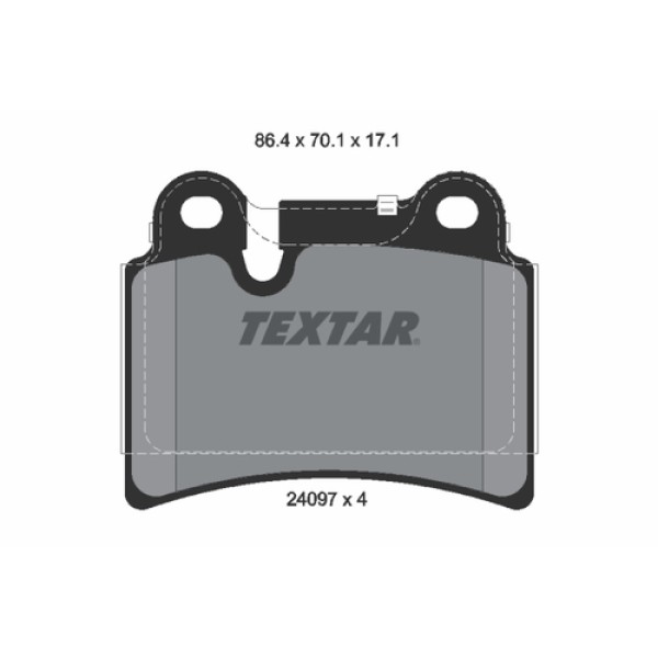 TEXTAR 2409701 FREN BALATASI ARKA GDB1722-FDB1878 VW TOUAREG-Q7-CAYENNE BM 04 > 