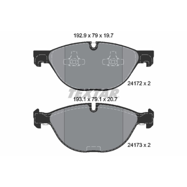 TEXTAR 2417201 FREN BALATASI ON BMW X5 E70-X5 F15-X6 E71-X6 E72-X6 F16 3.0 D-3.5 D-3.5-4.8-5.0 07-18 