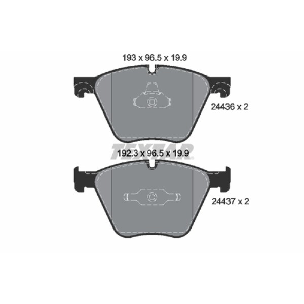 TEXTAR 2443601 FREN BALATASI ON BMW X5 E70 LCI-X5 F15-X6 E71-72 4.0-4.4-5.0 11-13 