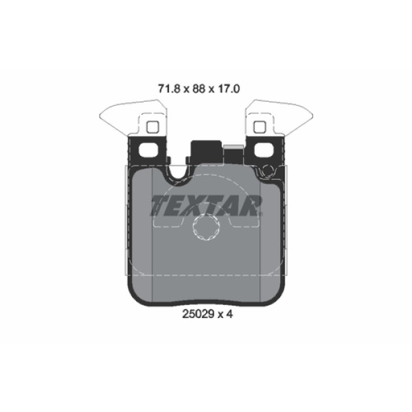 TEXTAR 2502902 FREN BALATASI ARKA BMW F20-F21-F22-F23-F30-F31-F34-4F32-F33-F36(M)
 BM 10-17 