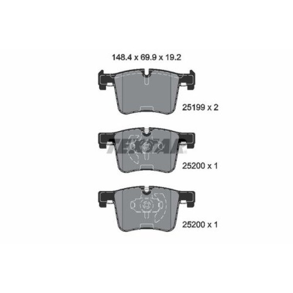 TEXTAR 2519901 FREN BALATASI ON BMW F20-F21-F22-F23-F30-F31-F34-F35-4F32-F33-F36-X3 F25-X4 F26 BM 10-17 