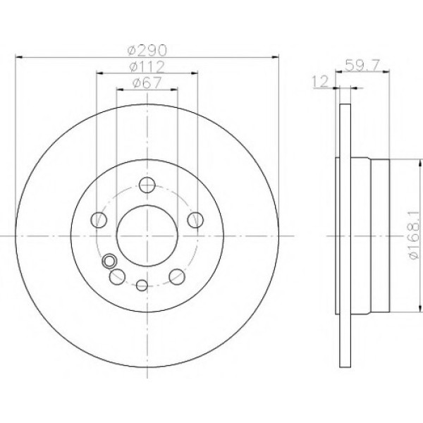 TEXTAR 92056900 FREN DISKI ARKA MERCEDES W140 M104 91-97 