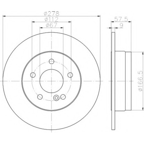 TEXTAR 92163103 FREN DISKI ARKA C180 MERCEDES W204 M271 07 > 