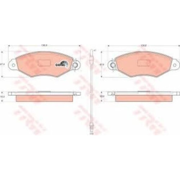 TRW GDB1402 DISK BALATA ON NISSAN-KUBISTAR VAN X76 RENAULT-KANGOO KC0 1 -KANGOO RAPID FC0 1 