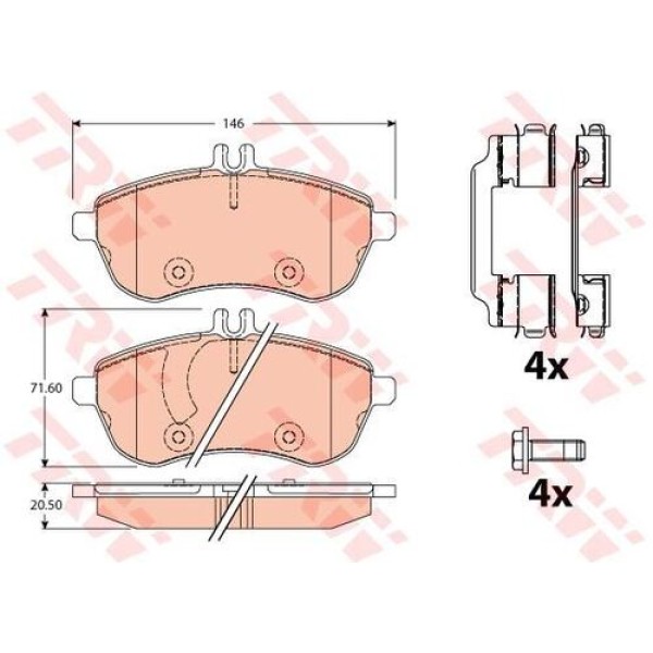 TRW GDB2056 FREN BALATASI ON W204 13>14 S204 13>14 C204 13> W212 13>16 S212 13>16 R172 13> 