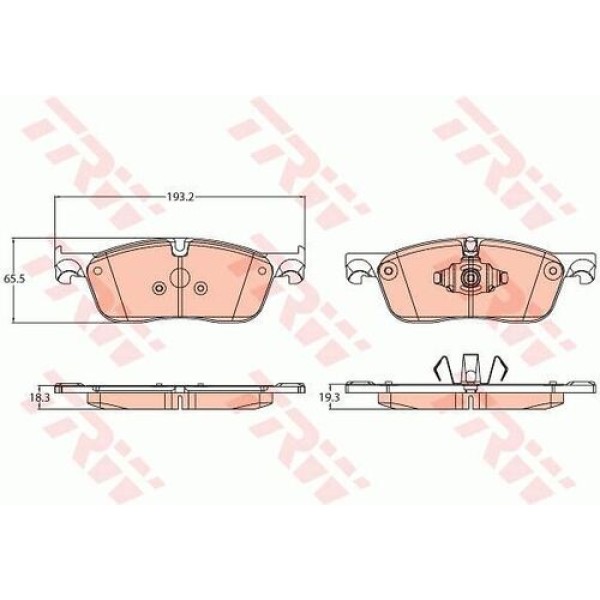 TRW GDB2119 FREN BALATASI ON JAGUAR F-PACE X761 17> XE X760 15> XF SPORTBRAKE X260 17> 
