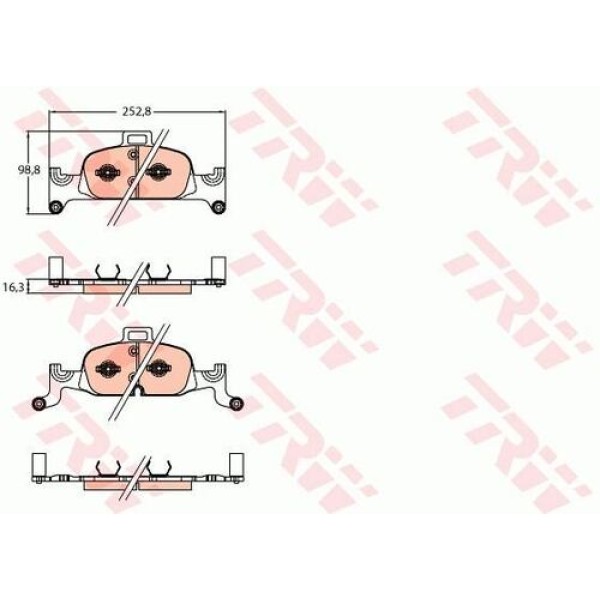 TRW GDB2126 ON FREN BALATASI AUDI A4 A5 Q5 1.4 TFSI 2.0 TFSI 2.0TDI 15> 