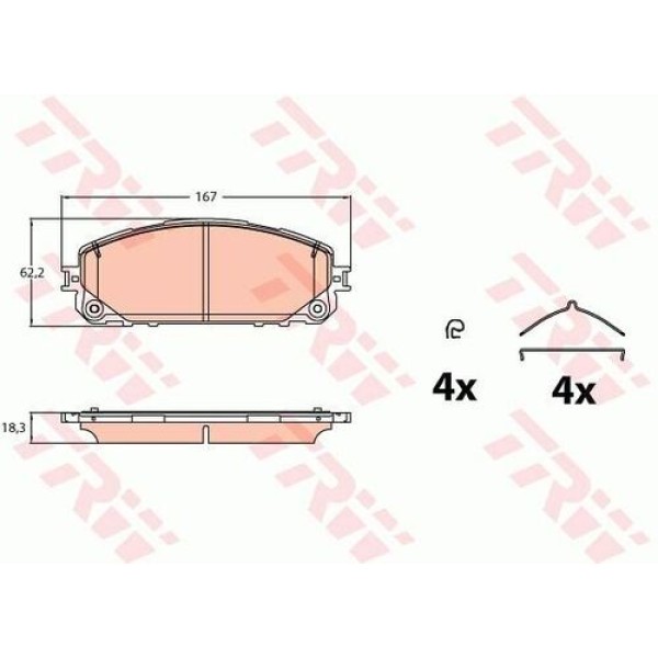 TRW GDB2142 FREN BALATASI ON CHEROKEE KL 13> 