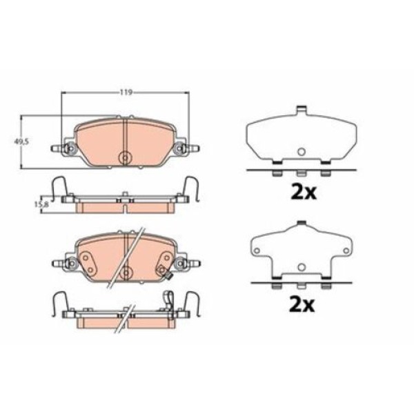 TRW GDB2217 DISK BALATA ARKA CR-V V RW RT 