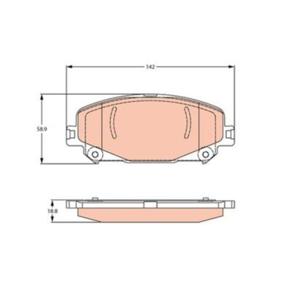 TRW GDB2268 ON FREN BALATASI RENAULT MEGANE IV 15> CAPTUR II 20> GRAND SCENIC IV 18> TALISMAN 18> 