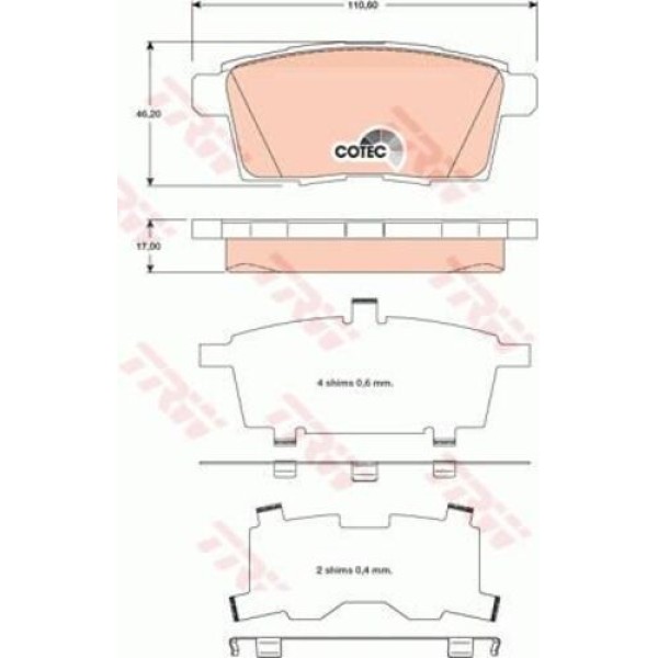 TRW GDB3472 DISK FREN BALATASI ARKA CX-7 2006 CX-9 2007 