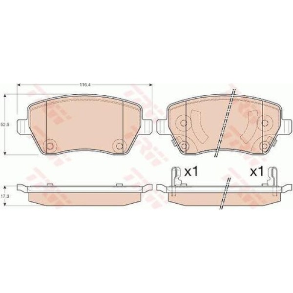 TRW GDB3546 ON BALATA NISSAN MICRA 10 1.2 SWIFT 05 1.3-1.5-1.6 OPEL AGILA 08 1.0-1.2-1.3 CDTI 