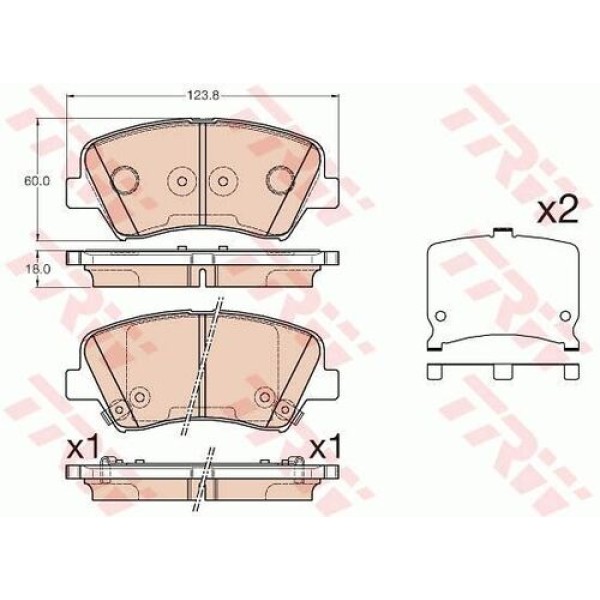 TRW GDB3552 ON BALATA ELANTRA 11-15 VELOSTER 11 