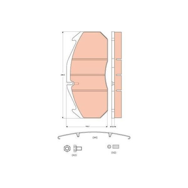 TRW GDB5065 ON FREN BALATA MERCEDES O403 O404 OTOBUS (FISSIZ) (94) 
