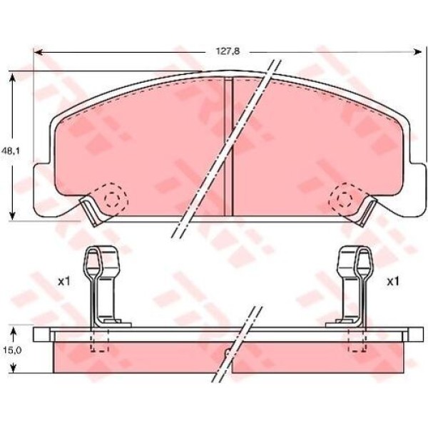 TRW GDB764 ON BALATA ACCORD 2.0I 88-92 CIVIC 1.6I 16V 4WD CR1.6 ESI 88-92 
