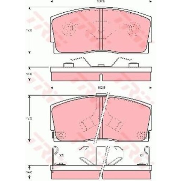 TRW GDB886 ON BALATA CHARADE II1.616V-1.0D-1.0 83-87 GDB886 