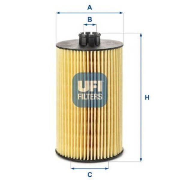 UFI 25.245.00 OIL CARTRIDGE DEUTZ FAHR-HUERLIMANN-LAMBORGHINI 