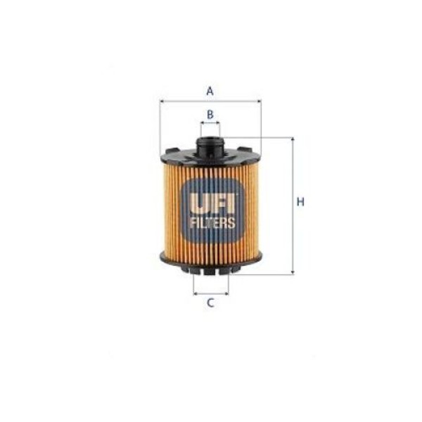 UFI 25.VCC.01 YAG FILTRESI VOLVO S60 III 2018 S90 2020 XC40 2018 XC60 2017-2021 XC90 2016 2021 DIS CAP 77 MM IC YARI CAP 114 MM IC YARI CAP 238.2 MM YUKSEKLIK104.7 MM 