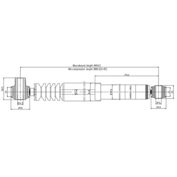 VOTTO 1147G AMORTISOR ARKA MEGANE I SEDAN 