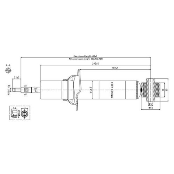 VOTTO 1239G AMORTISOR ARKA SAG-SOL 508 1.6 2009 