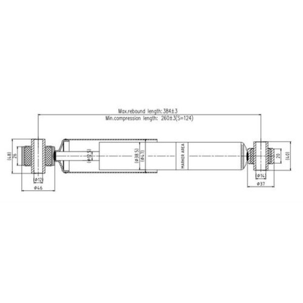 VOTTO 1401G AMORTISOR ARKA SAG-SOL ASTRA G 1.6 16V 1998-2004 