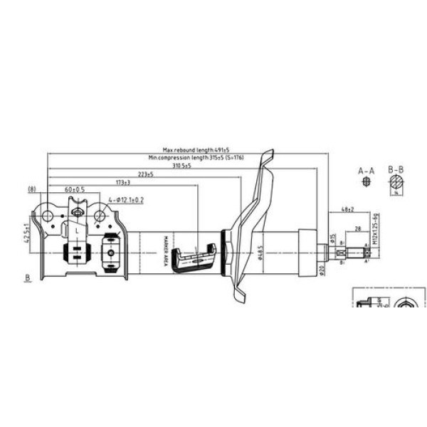 VOTTO 1600G AMORTISOR ON SOL ACCENT-ERA 07>11-RIO 06>10 