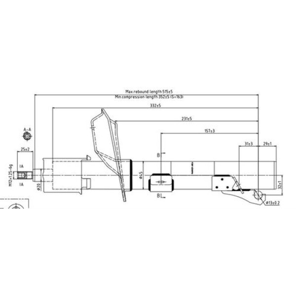 VOTTO 1714G AMORTISOR ON SOL FOCUS 1.6I 16V 1998-2003 