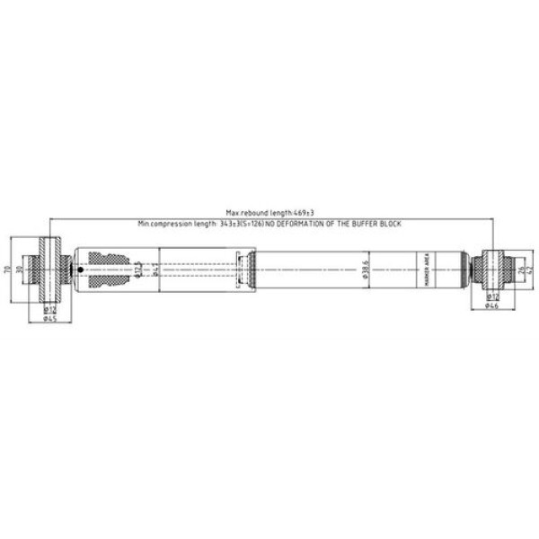 VOTTO 1723G AMORTISOR ARKA SAG-SOL FOCUS 1.6 T DCI 2004-2011-MAZDA3 09-12 
