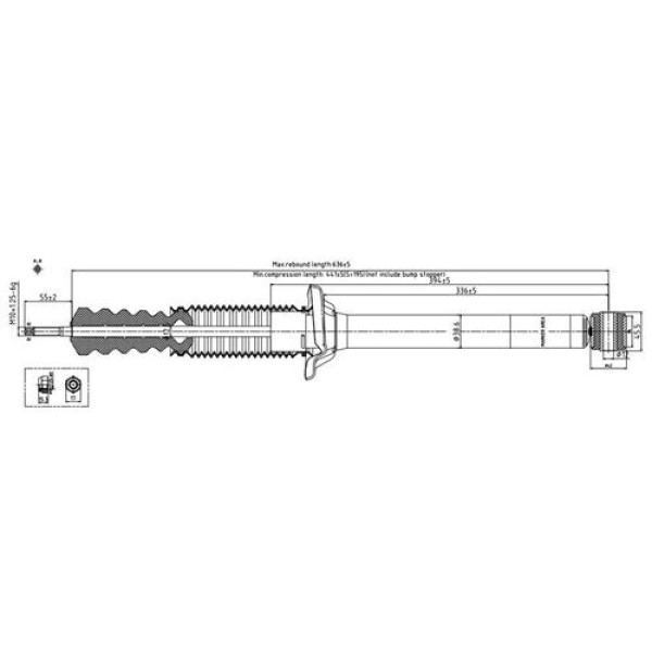 VOTTO 1771G AMORTISOR ARKA SAG-SOL FIESTA 1999-2002 BURCLU 