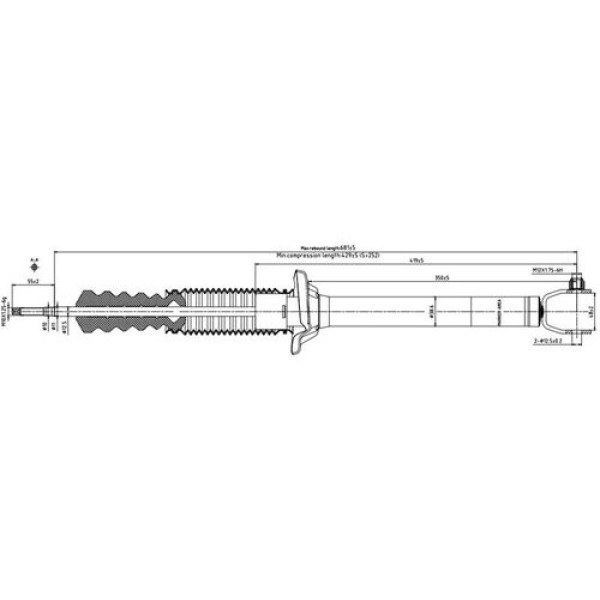 VOTTO 1773G AMORTISOR ARKA SAG-SOL FIESTA 1999-2002 CATALLI 