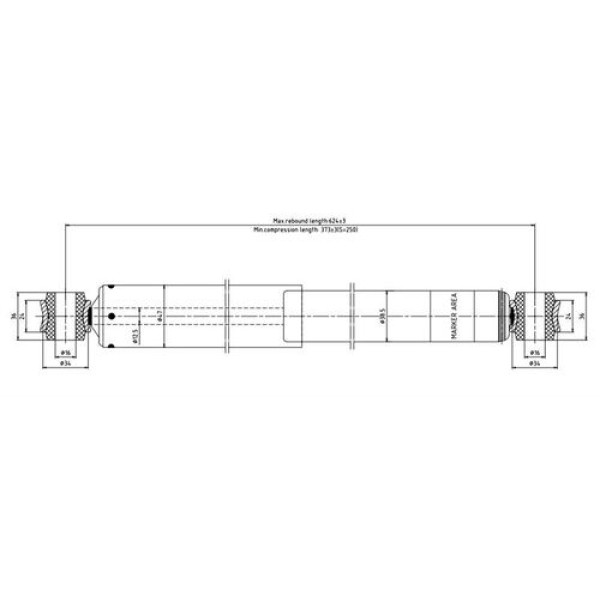 VOTTO 2111G AMORTISOR ARKA SAG-SOL MITSUBISHI L200 MAGNUM 4×4 1999-2005 K74T 