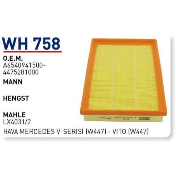 WUNDER WH758 MERCEDES V-SERISI (W447) - VITO (W447) 