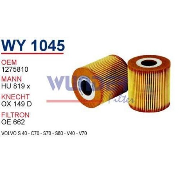 WUNDER WY1045 YAG FILTRESI S40 S60 S70 S80 V40 V70 C70 