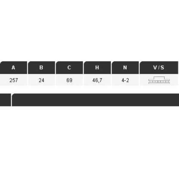 YAVUZSAN 16470 ON FREN DISKI ELANTRA 00-06 1.6-1.8-2.0CRDI MATRIX 01- 1.6-1.8-1.5CRDI ABSLI 257 24 4DL HAVALI AD 