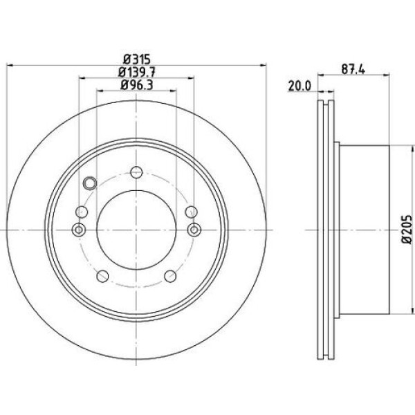 YAVUZSAN 18456 ARKA FREN DISKI SORENTO 02> 315MM ADET 