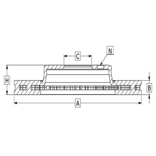 YAVUZSAN 27127 ON FREN DISKI OMEGA A 1.8-1.8I-2.0I-2.3D 86-93 (258X24X5DL) AD. 