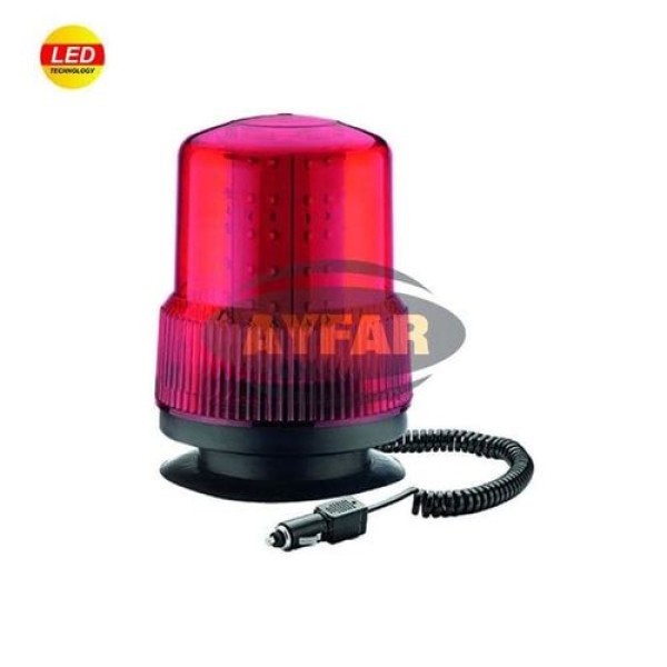 Ayfar TR50220 Döner Trafik İkaz Lamba 12 24V LEDli Kırmızı Mıknatıslı Cakmaklı
